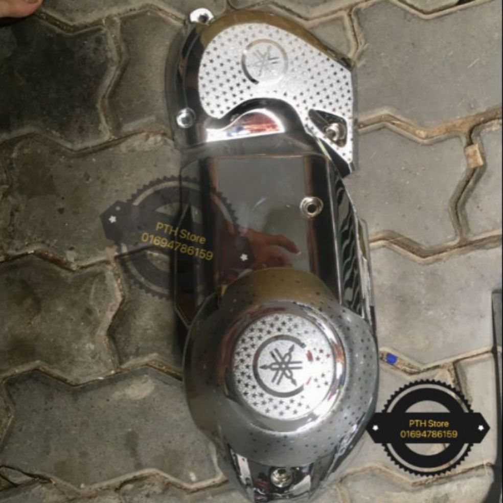 Ốp lốc máy lớn mạ crôm cho xe Yamaha GRANDE