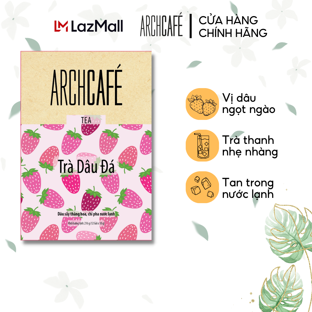 Trà Dâu Đá - Trà trái cây hoà tan Archcafé (hộp 12 gói x 18g)