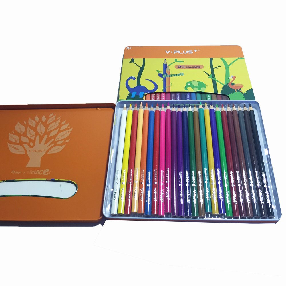 Bút chì màu gỗ Forest 24 màu hộp thiếc YPLUS - PC180100-FR
