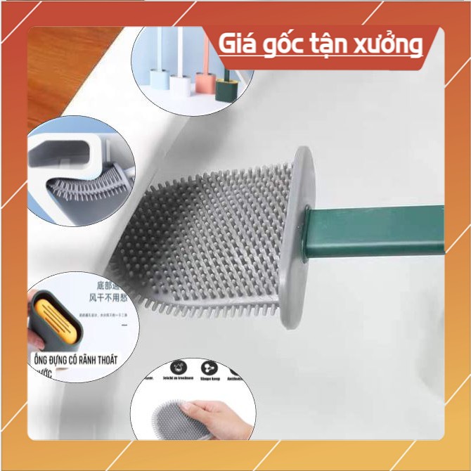 [ GIÁ GỐC TẬN XƯỞNG ] Cọ Bồn Cầu Toilet, Cọ Vệ Sinh Cao Cấp, Chổi cọ toilet silicon cán dài có hộp đựng, đồ dùng nhà vệ sinh, phụ kiện làm sạch, dụng cụ làm sạch bồn cầu