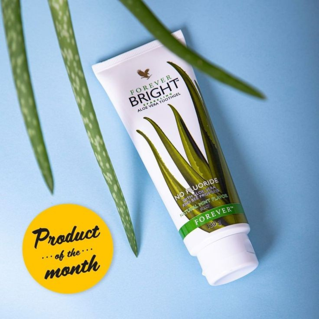 Kem Đánh Răng Lô Hội Thiên Nhiên trắng răng thơm miệng hỗ trợ viêm lợi Forever Bright Toothgel (Forever Linving)