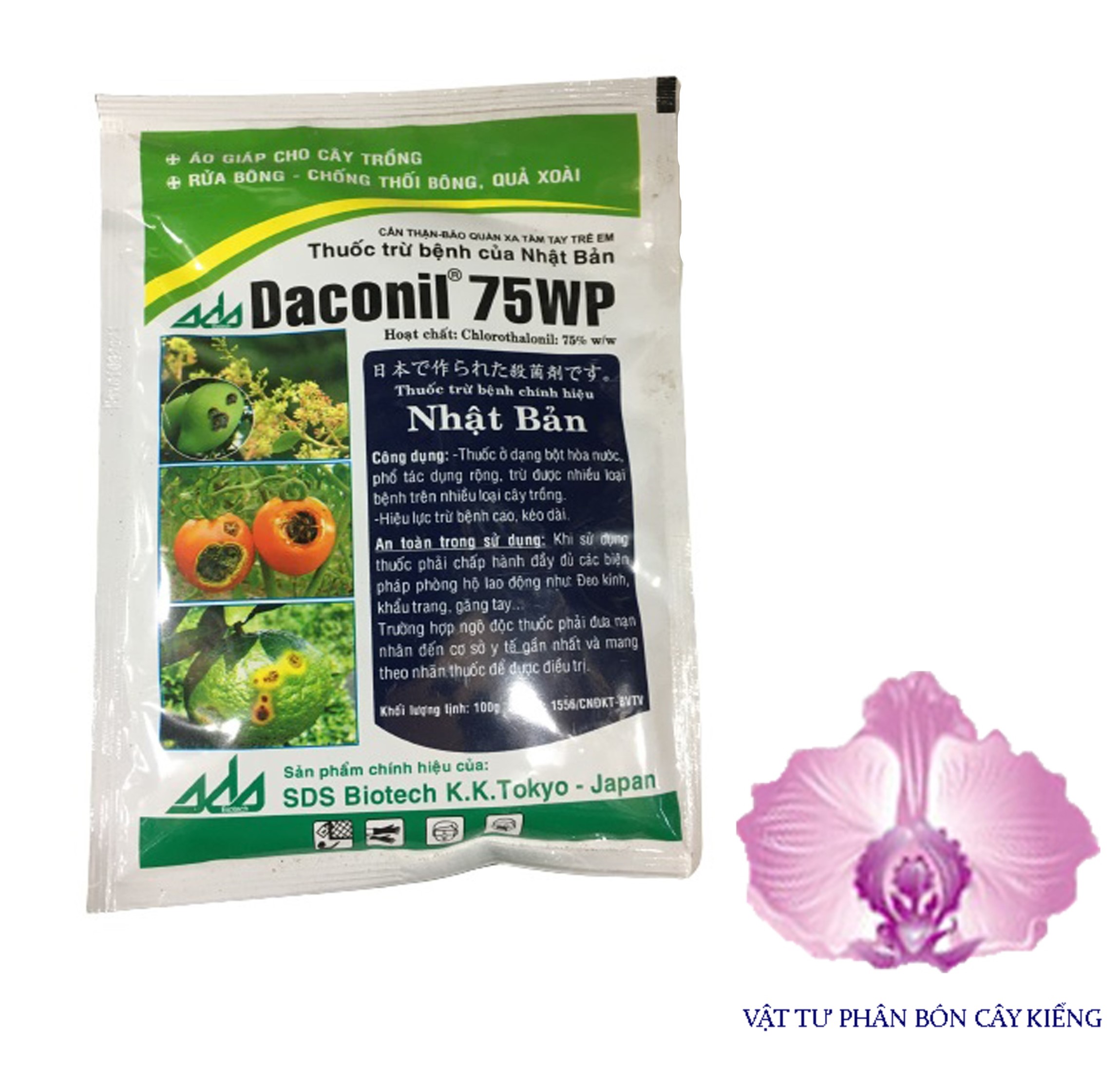 Thuốc trừ bệnh chính hiệu nhật bản daconil 75wp - #156a# 100g
