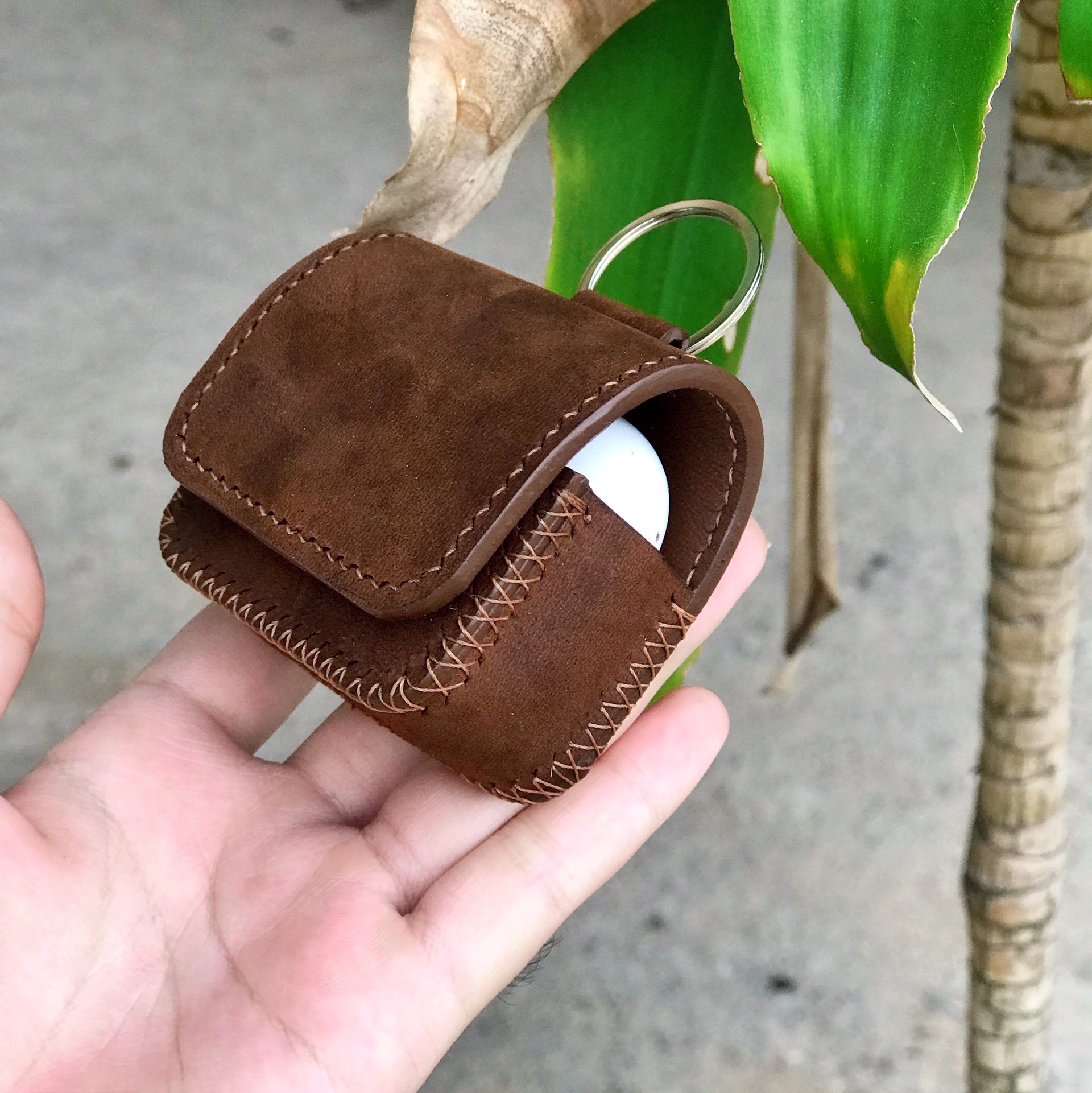 Bao da tai nghe airpod 1 2 3 bao airpod pro bao da airpods handmade làm theo yêu cầu đồ da thật