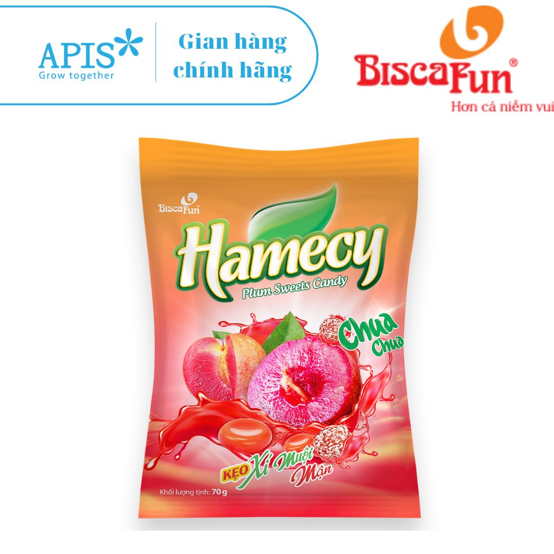 1 gói kẹo hamecy xí muội mận 70g/ gói - biscafun