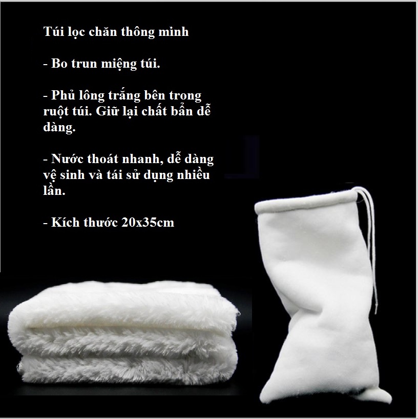 Túi lọc nước bể cá đa lớp tái dử dụng nhiều lần (size 35x20 cm)