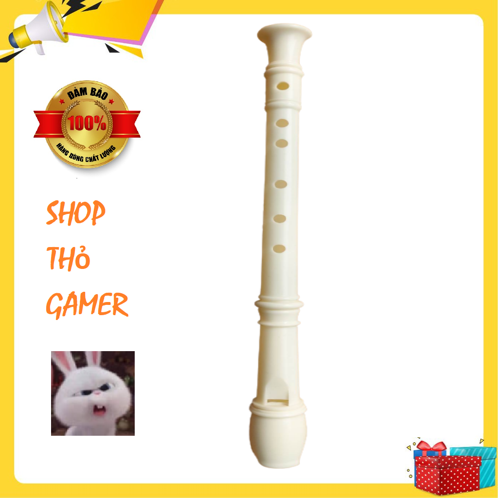Sáo dọc 6 lỗ - sáo nhựa 6 lỗ dễ thổi, thổi là kêu, dài 30cm