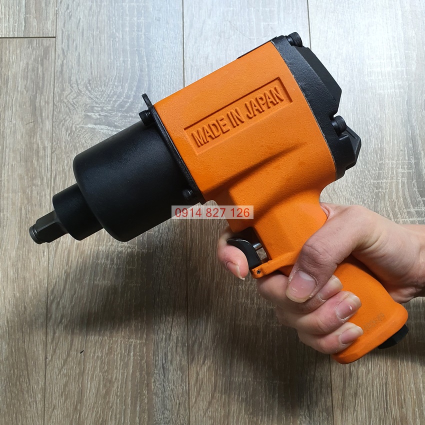 [Chính hãng] [Ảnh thật] Máy bắn bulong 2 búa dùng khí nén hệ 1/2 inch hãng KAPUSI Nhật Bản lực siết max 850Nm, Made in Japan, Bảo hành công ty 12 tháng, Máy vặn ốc khí nén, May van oc, May siet oc