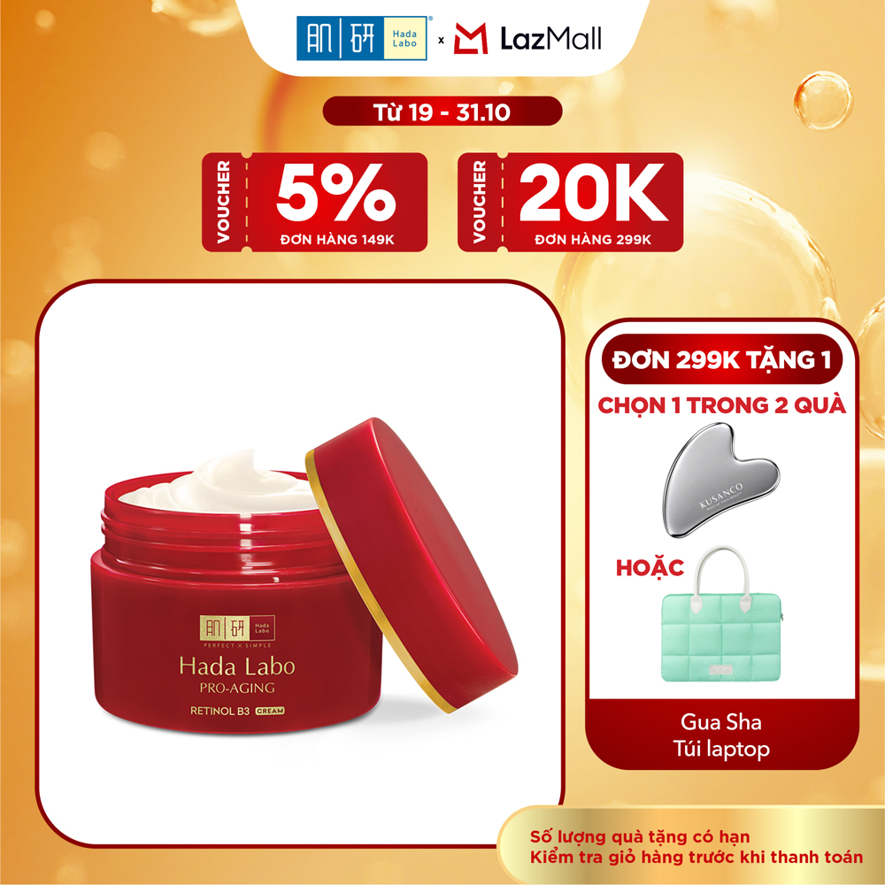 Kem dưỡng cải thiện lão hóa Hada Labo Pro-Aging Retinol B3 Cream 50g