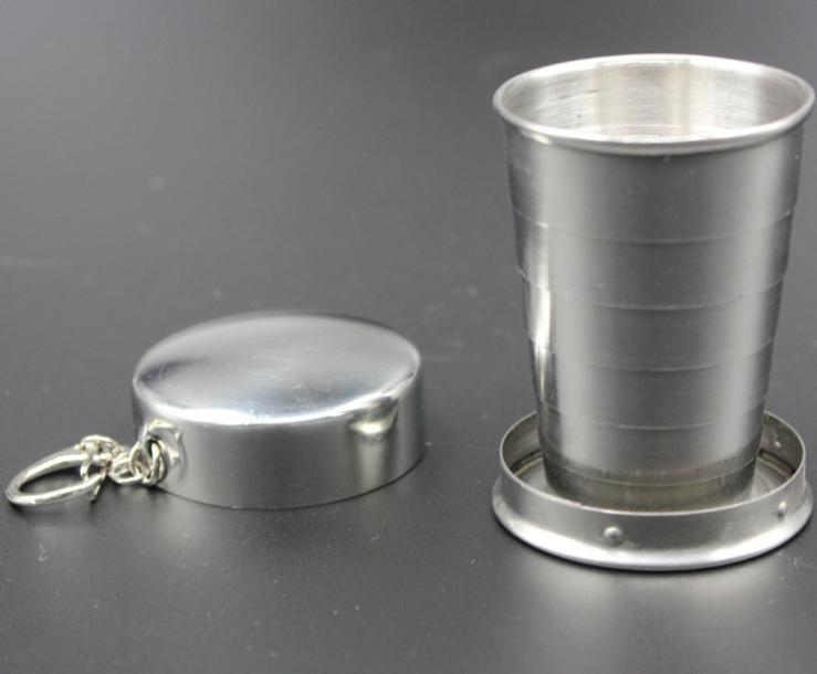 Ly uống rượu xếp gọn làm móc khóa inox Độc Đáo