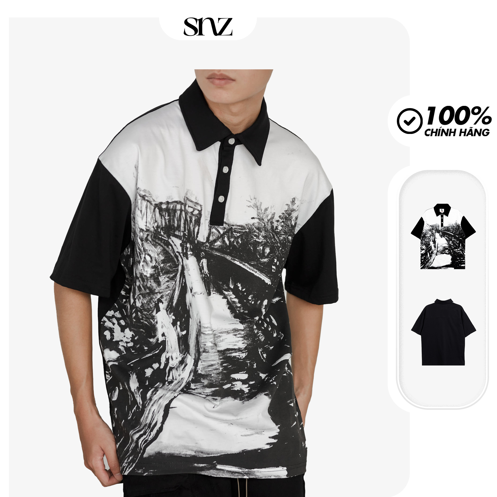 Áo polo nam snazzy thun unisex nam nữ cotton oversize form rộng longbien