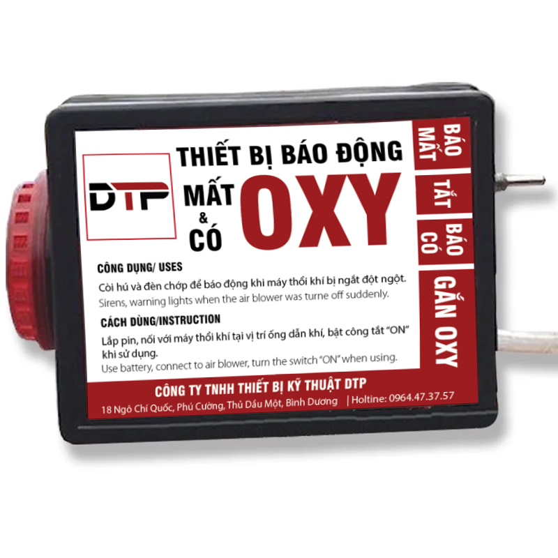 Thiết Bị Báo Động Mất Oxy và Có Oxy Chính Hãng- Có Đèn Chớp Còi Hú- Cần Thiết Cho Ao Nuôi Tôm Cá