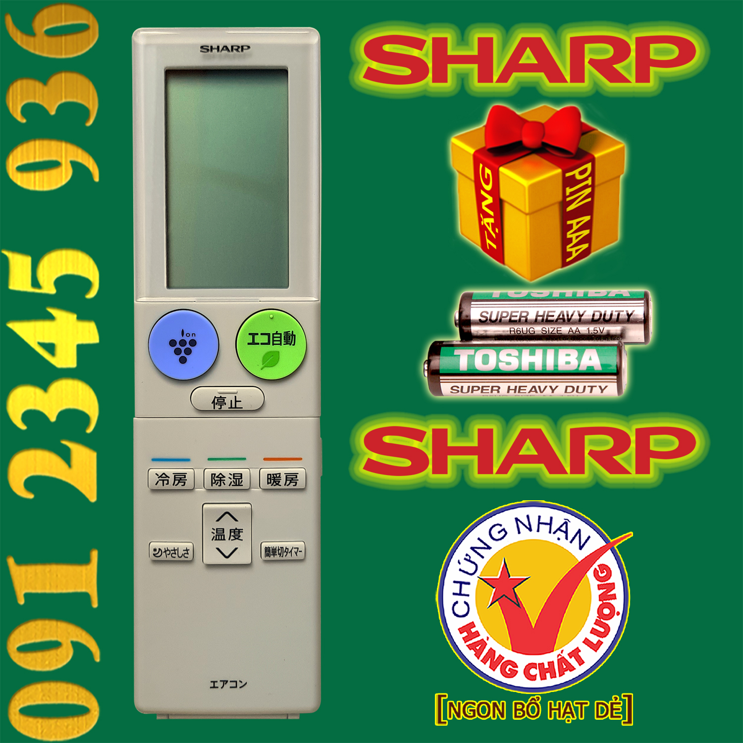 Điều khiển sharp + cho điều hòa.