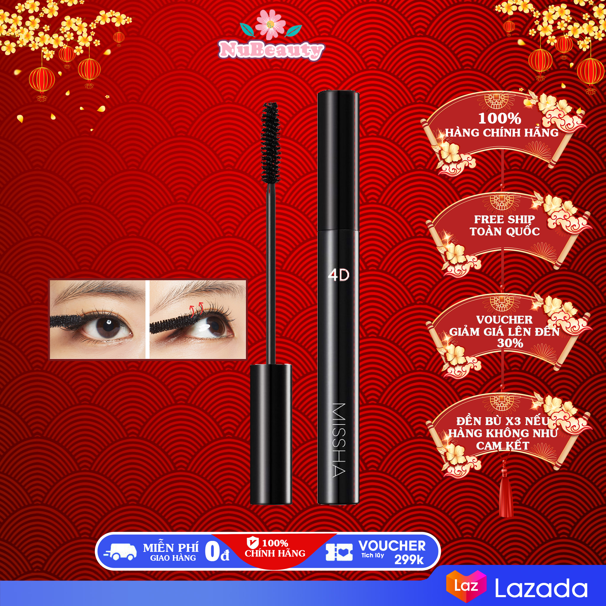 [HCM]?? CHÍNH HÃNG ?? Mascara Missha 4D The Style Bền Màu Làm Dài Mi ?? FREE SHIP TOÀN QUỐC ??