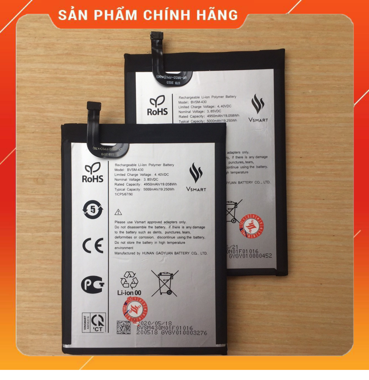 Pin điện thoại Vsmart Joy 3 - Pin Joy3- Mã pin BVSM-430 - Dung lượng 5000 mAh - Bảo hành 3 tháng