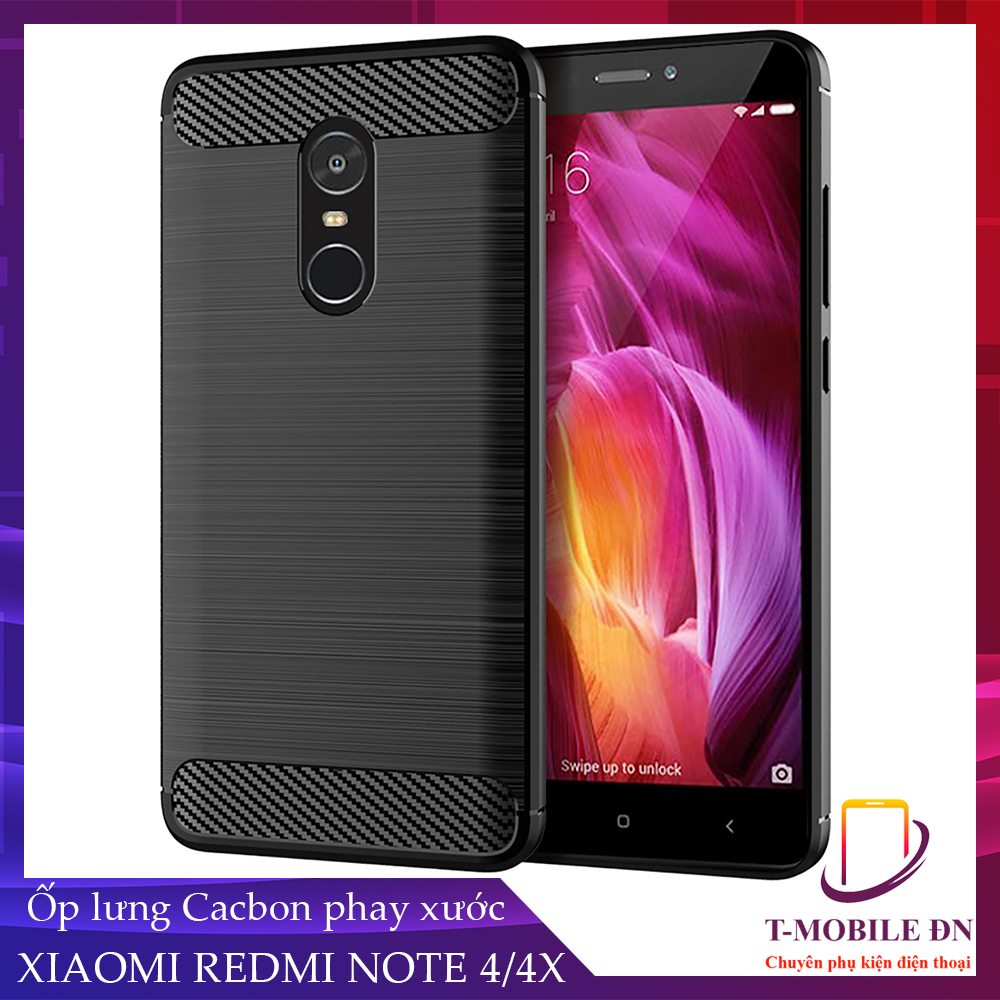 Ốp lưng Xiaomi Redmi Note 4 4X ốp silicone mềm Carbone phay xước chống sốc chống vân tay