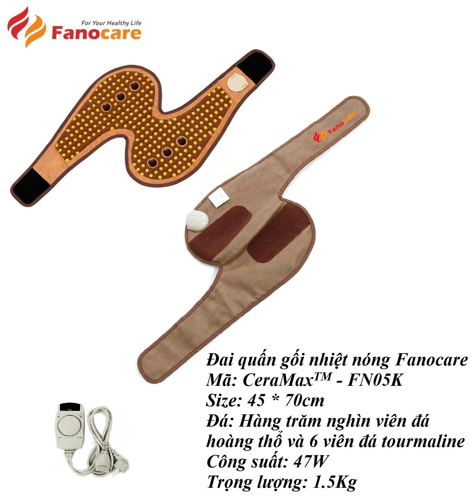 Đai quấn gối đá nóng Fanocare