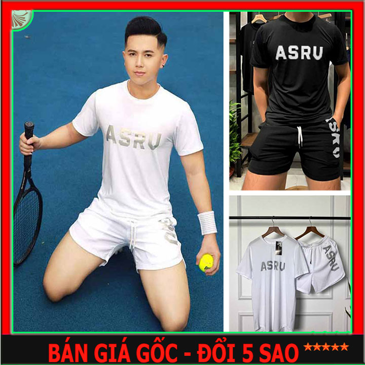 Set Bộ Quần Áo thể thao nam đẹp ASRU  THUN LẠNH  Áo thun nam, Quần short nam co giãn mùa hè phong cách Hàn Quốc 01
