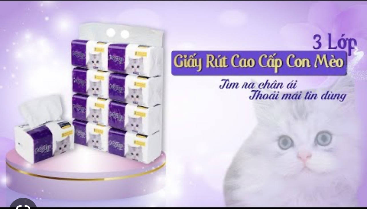 Giấy rút con mèo MyLan bịch 8 gói