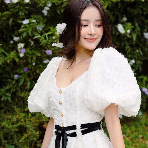 Oceana London - Đầm tay phồng Amari Dress