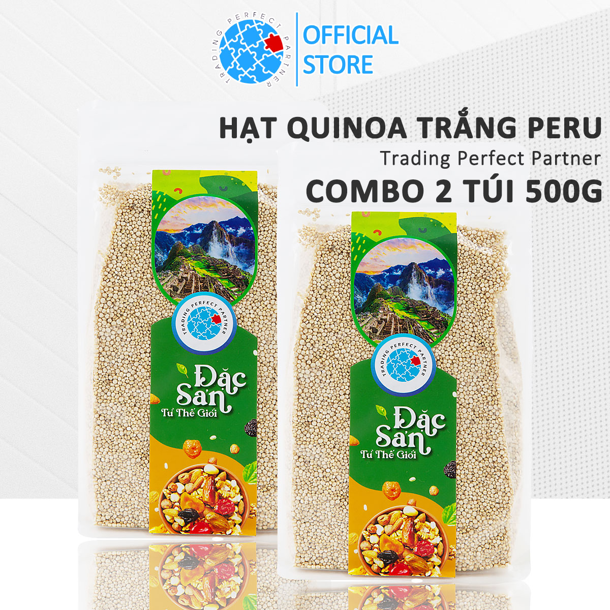 Combo 2 Túi Hạt Quinoa TrắngHữu Cơ Trading Perfect Partner Túi 500g