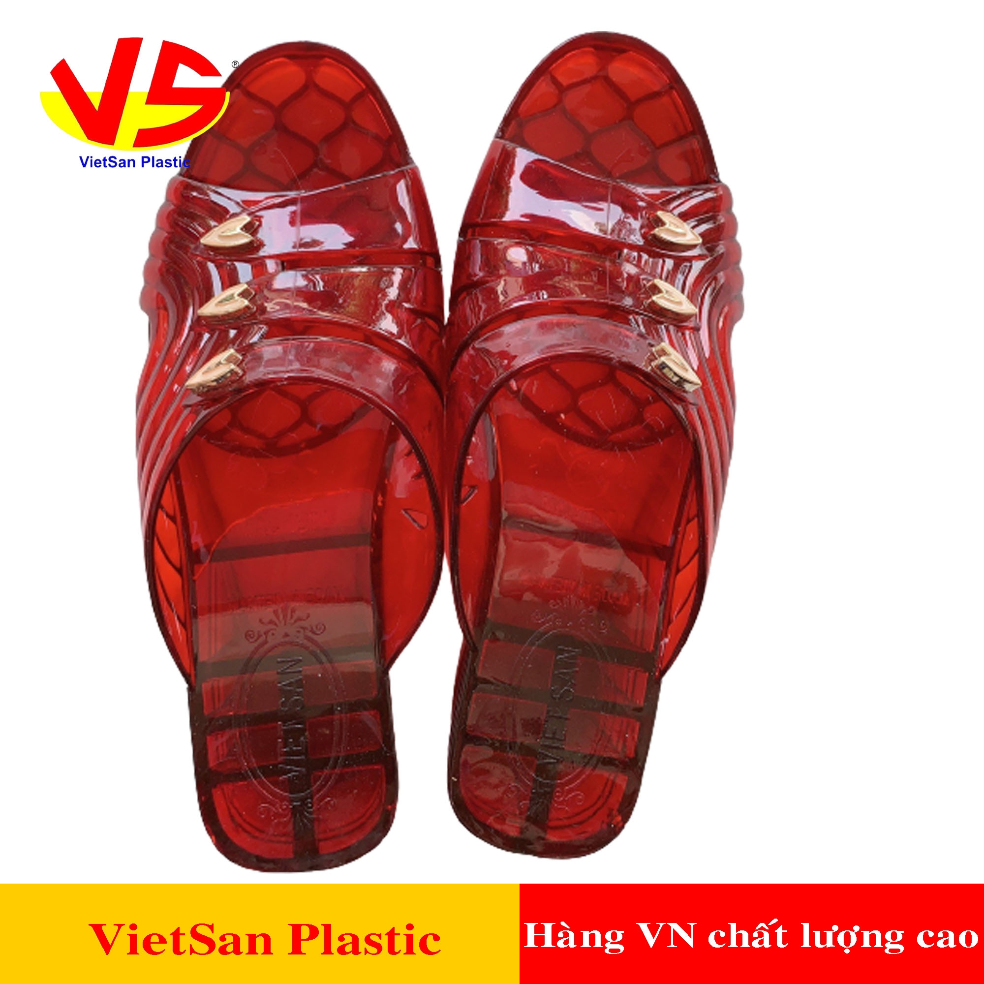 Dép cao gót nữ nhựa nguyên chất