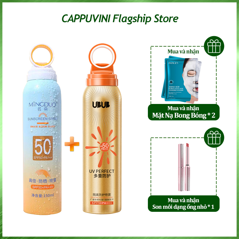 Xịt chống nắng kem chống nắng skin aqua kem chôngs nắng Chống nắng và làm trắng xịt chống nắng body xịt chống nắng da mặt-50ml