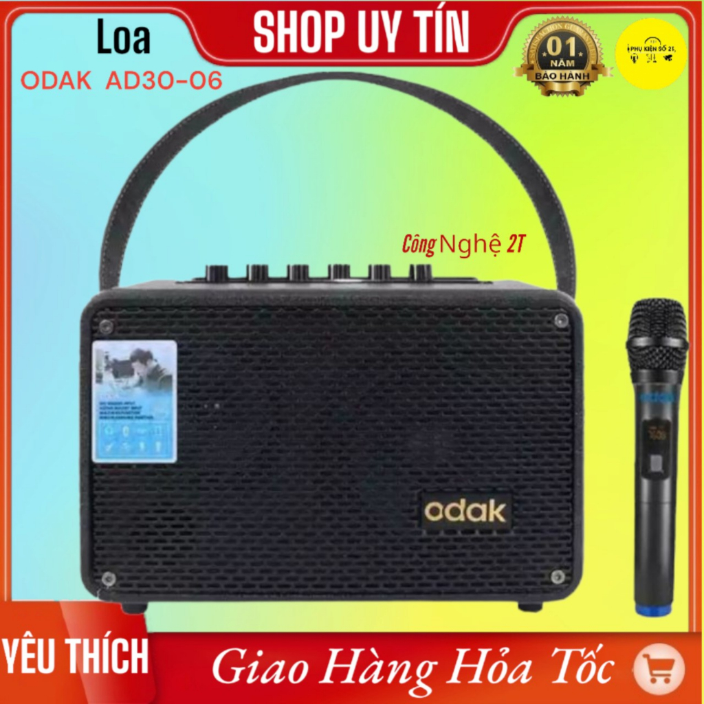 Loa Odak AD36-05 Di Động bluetooth Karaoke cao cấp tặng kèm mic không dây odak