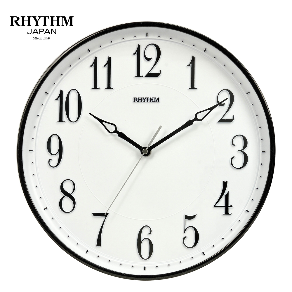 Đồng hồ treo tường Nhật Bản Rhythm CMG580NR02 – KT 33.8 x 4.0cm/810g, vỏ nhựa cao cấp, Dùng PIN.