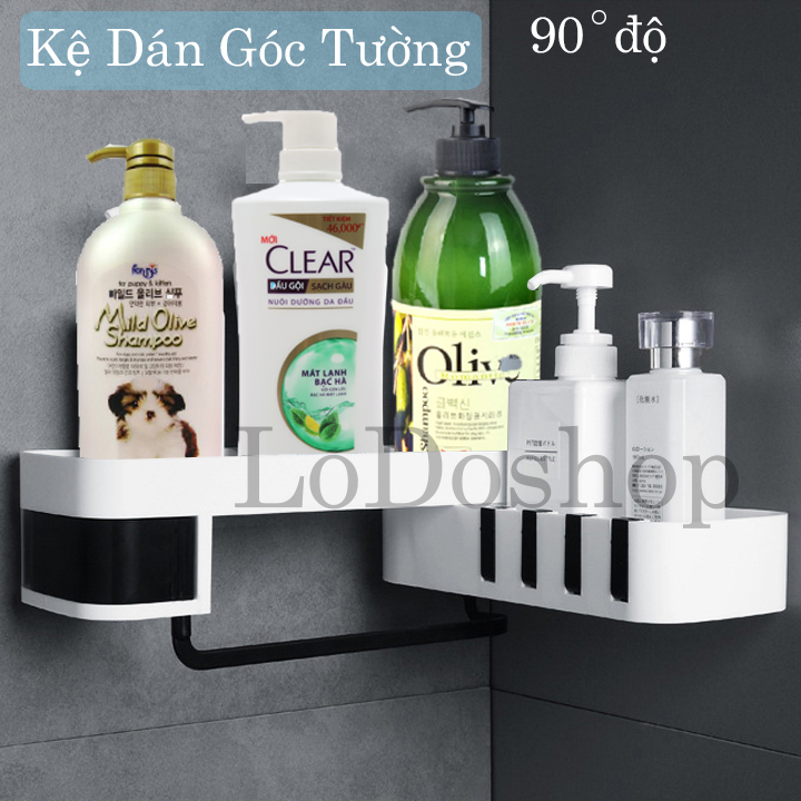 Kệ nhà tắm xoay đa năng - Bộ kệ để xà phòng dầu gội - Kệ máng khăn - Khay đựng đồ nhà vệ sinh dán tường có móc bông tắm - Kệ góc tường chứa bàn chải kem đánh răng - Đồ dùng nhà tắm - Kệ gia vị - Kệ nhà bếp