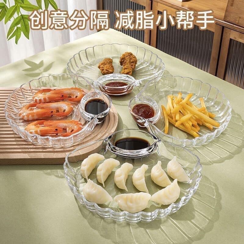 Đĩa vỏ sò thủy tinh pha lê trong suốt sang trọng tiện ích