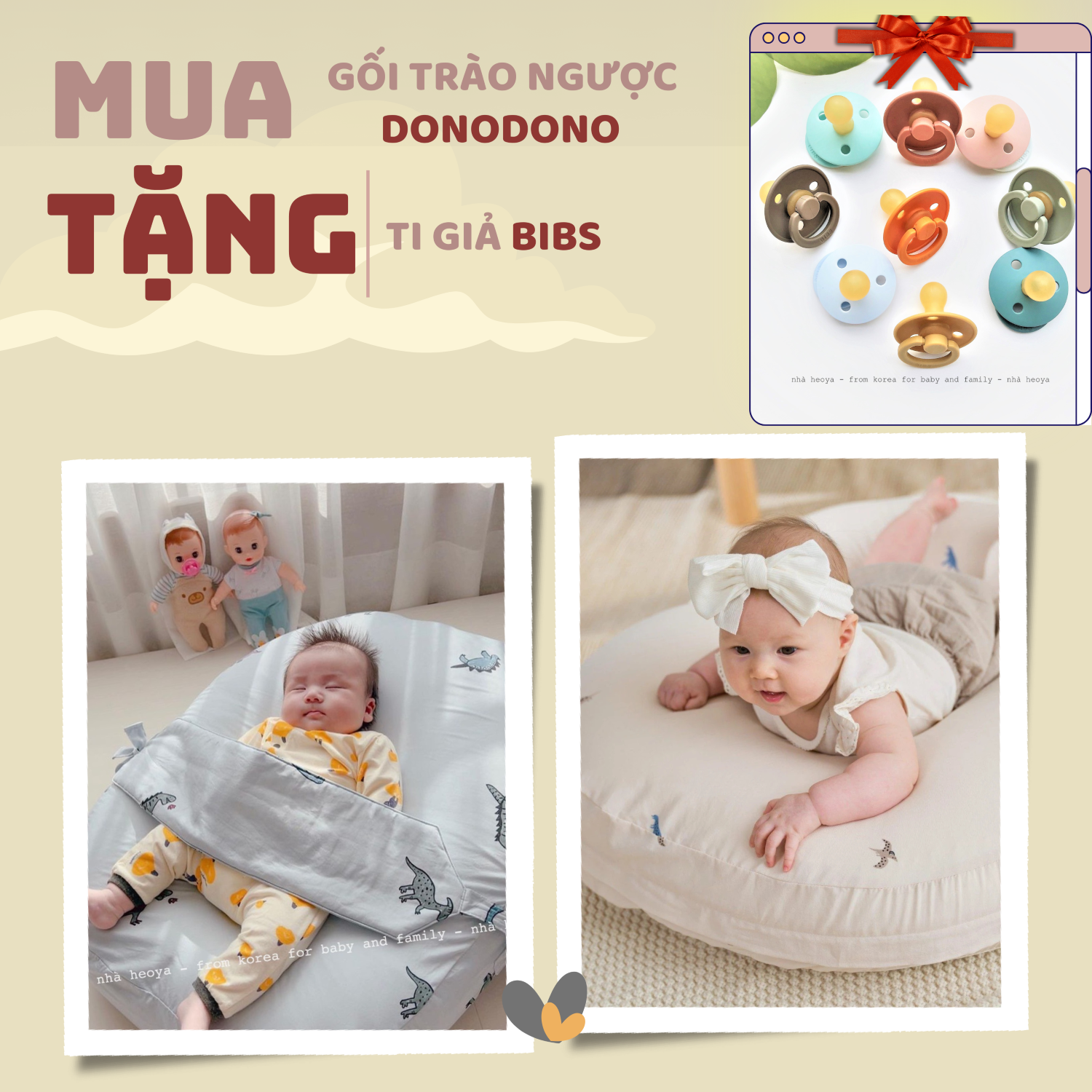 [Tặng Quà] "mẫu mới 2022" GỐI CHỐNG TRÀO NGƯỢC DONODONO HÀN QUỐC