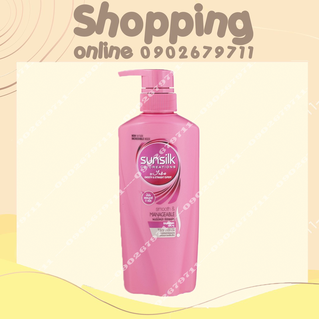 Dầu gội Sunsilk Smooth & Manageable Màu hồng 450ML