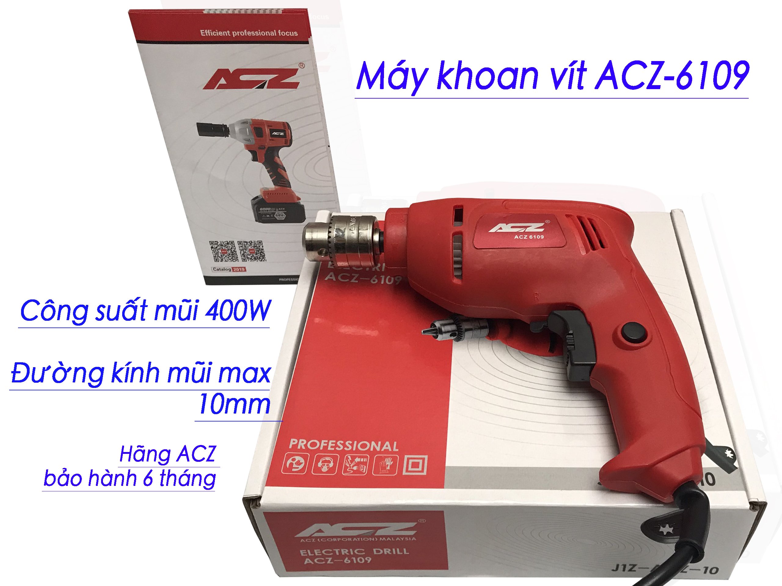 Máy khoan vít acz-6109 - bảo hàng 6 tháng