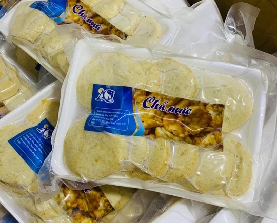 Chả mực giã tay khay 500gr (giao 2h tphcm)