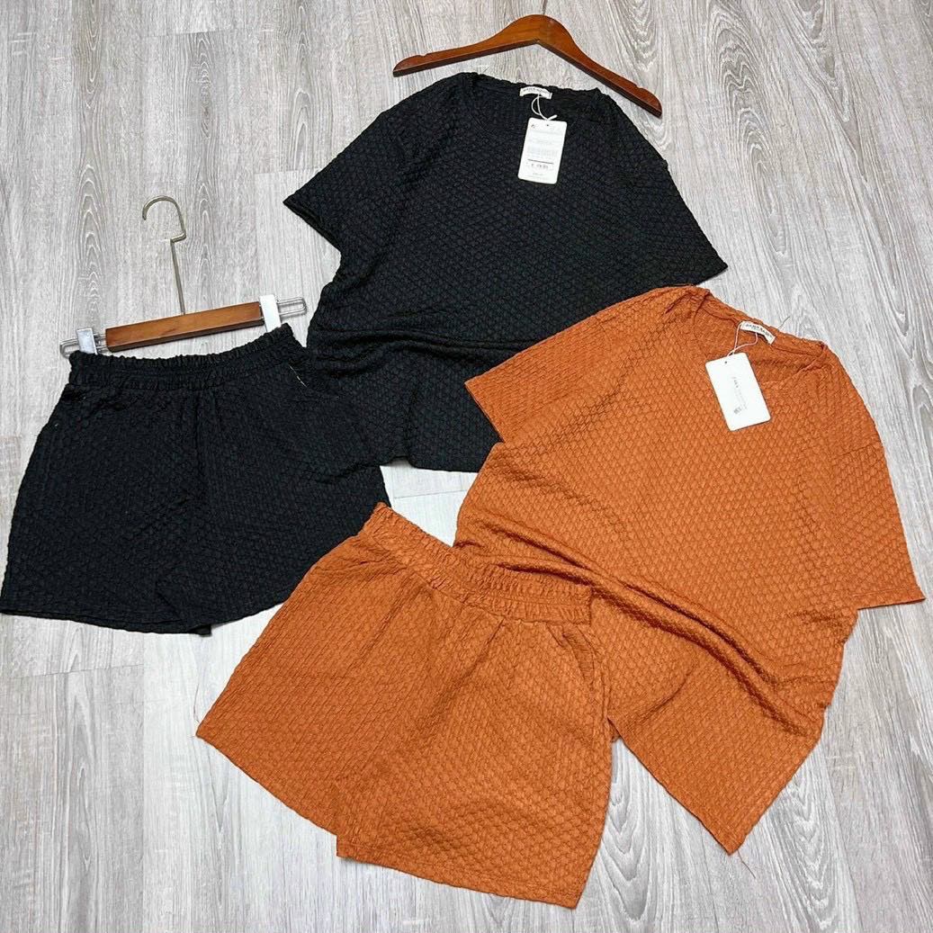Bộ thun đùi cho nữ mặc nhà, mặc đi chơi, vải thun lạnh, bảng màu tôn da, siêu dễ thương