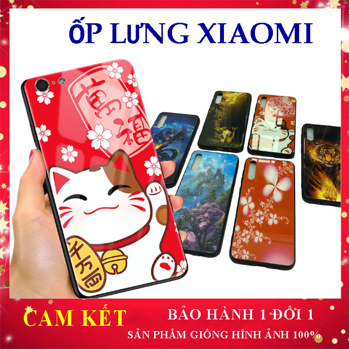 Ốp lưng xiaomi - ốp lưng điện thoại xiaomi các dòng note 5/note 7/note7 pro/ mi 8 lite/ mi 8/ redmi note 8/ note8 pro/ note 9s mặt kính in hoa 3d đẹp độc lạ, case, vỏ ốp xiaomi