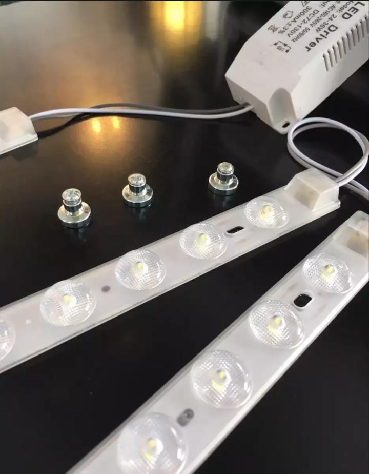 Bộ 3 thanh led mắt mèo cao cấp siêu sáng, 1.5m tích hợp gá nam châm