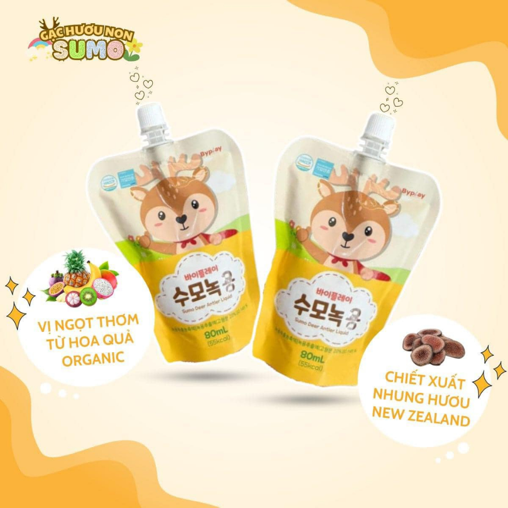 Gạc hươu non tăng cân Sumo Hàn Quốc hỗ trợ tăng cân cho bé. Date 4/2026