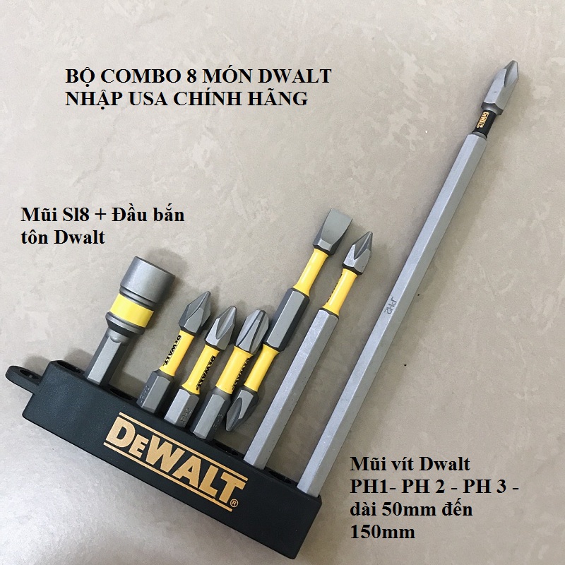 Bộ 7 mũi vít dewalt chính hãng có từ