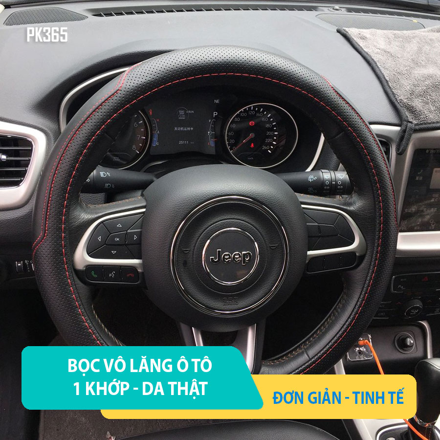 Bọc vô lăng ô tô da thật 1 khớp, bọc vô lăng Civic, City... boc vo lang oto 4 chỗ đến 7 chỗ, bọc vô lăng da bò thật