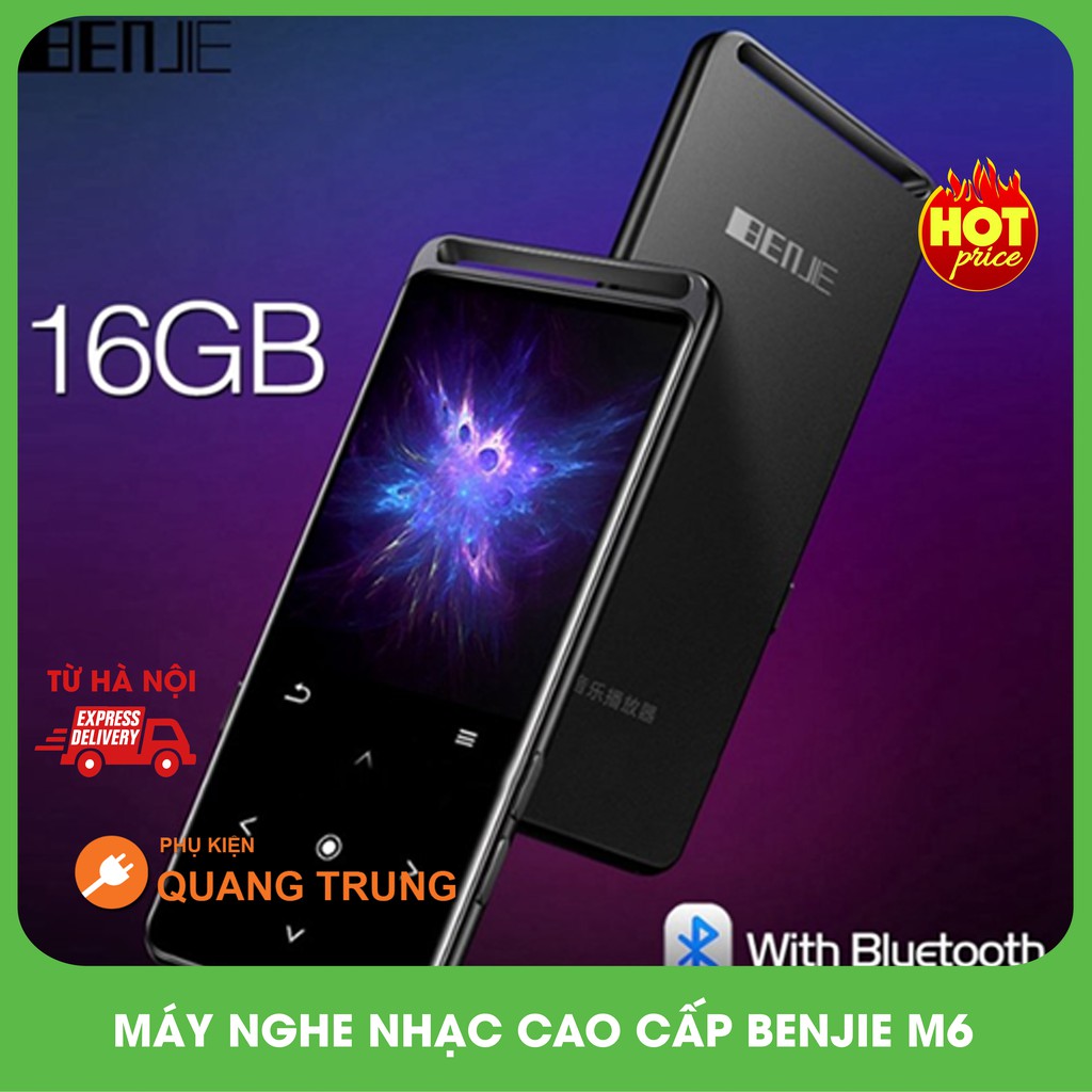 Máy nghe nhạc Benjie M616gb bộ nhớ trong và bluetooth 5.0, sản phẩm đa dạng về mẫu mã, kích cỡ, chất lượng đảm bảo, cam kết hàng giống vơi mô tả