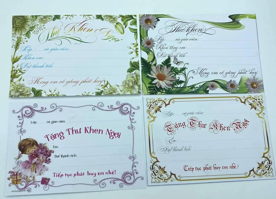 Combo 20 tờ thư khen Ánh Dương