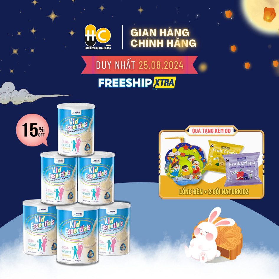 Combo 6 lon sữa bột kid essentials úc mẫu mới cho trẻ biếng ăn, chậm tăng cân nestle health science 800g nhập khẩu chính hãng