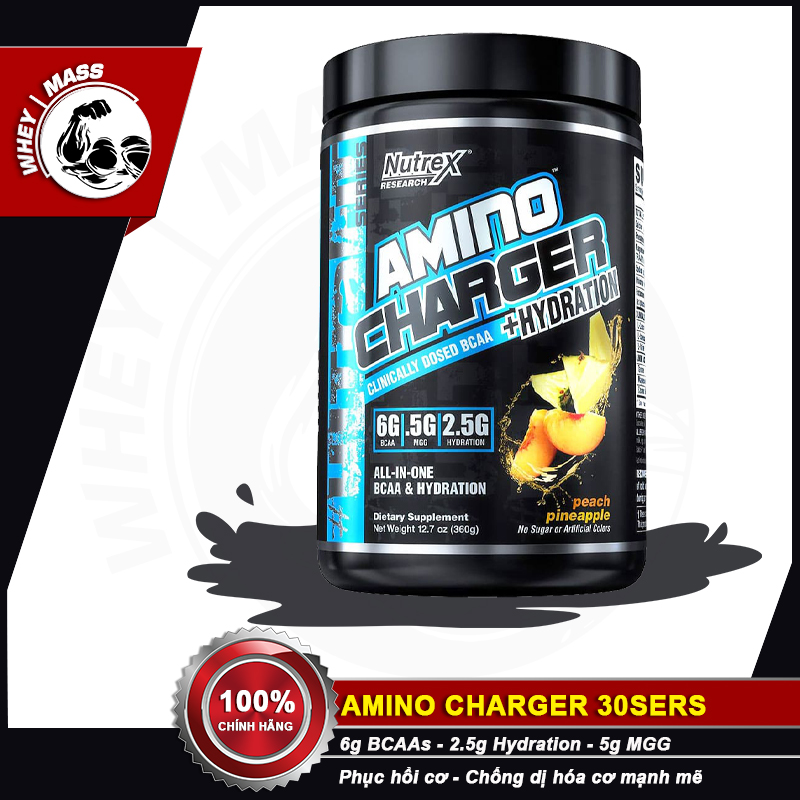 Giảm giá Phục hồi cơ bắp tối ưu|amino charger + hydration - nutrex - 30 ser  - BeeCost