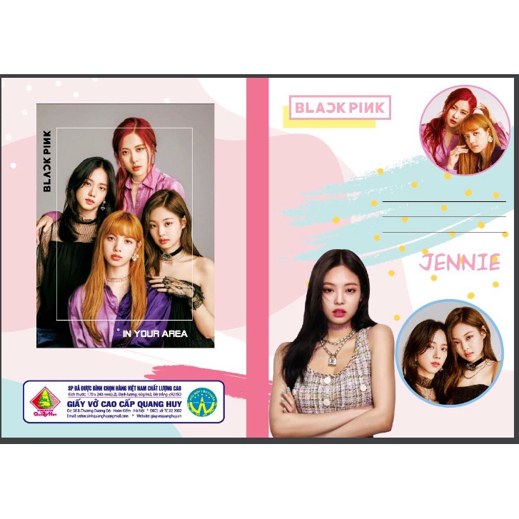 Combo 10 Quyển Vở Kpop 108 Trang Quang Huy Kẻ Ngang Duplex- bìa đẹp giấy trắng tự nhiên