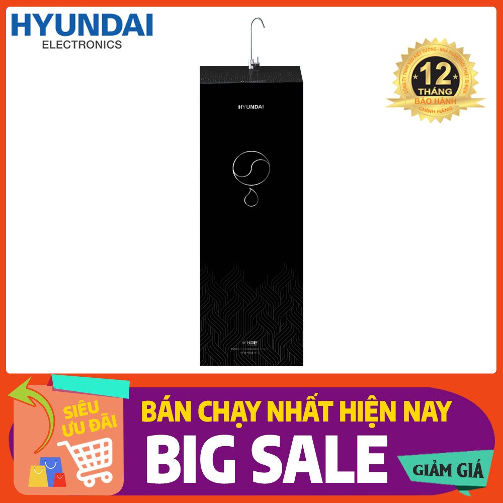 [Trả góp 0%]Máy lọc nước màu ngọc trai đen R.O 9 cấp lọc Hyundai HDE 6501 - hàng chính hãng hoàn hảo về chất lượng tinh tế trong từng đường nét