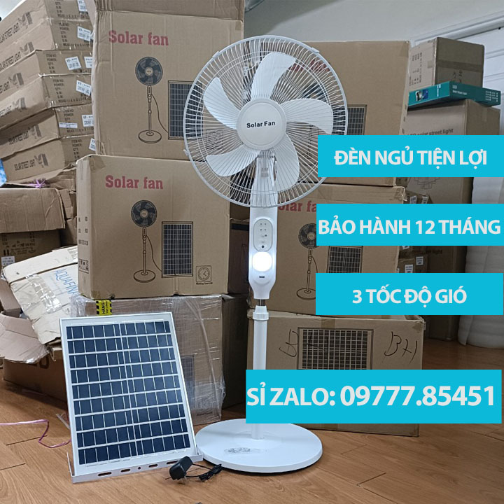 Quạt Năng Lượng Mặt Trời, Quạt Tích Điện 198F _ Mát Mẻ Ngày Hè, Không Lo Mất Điện