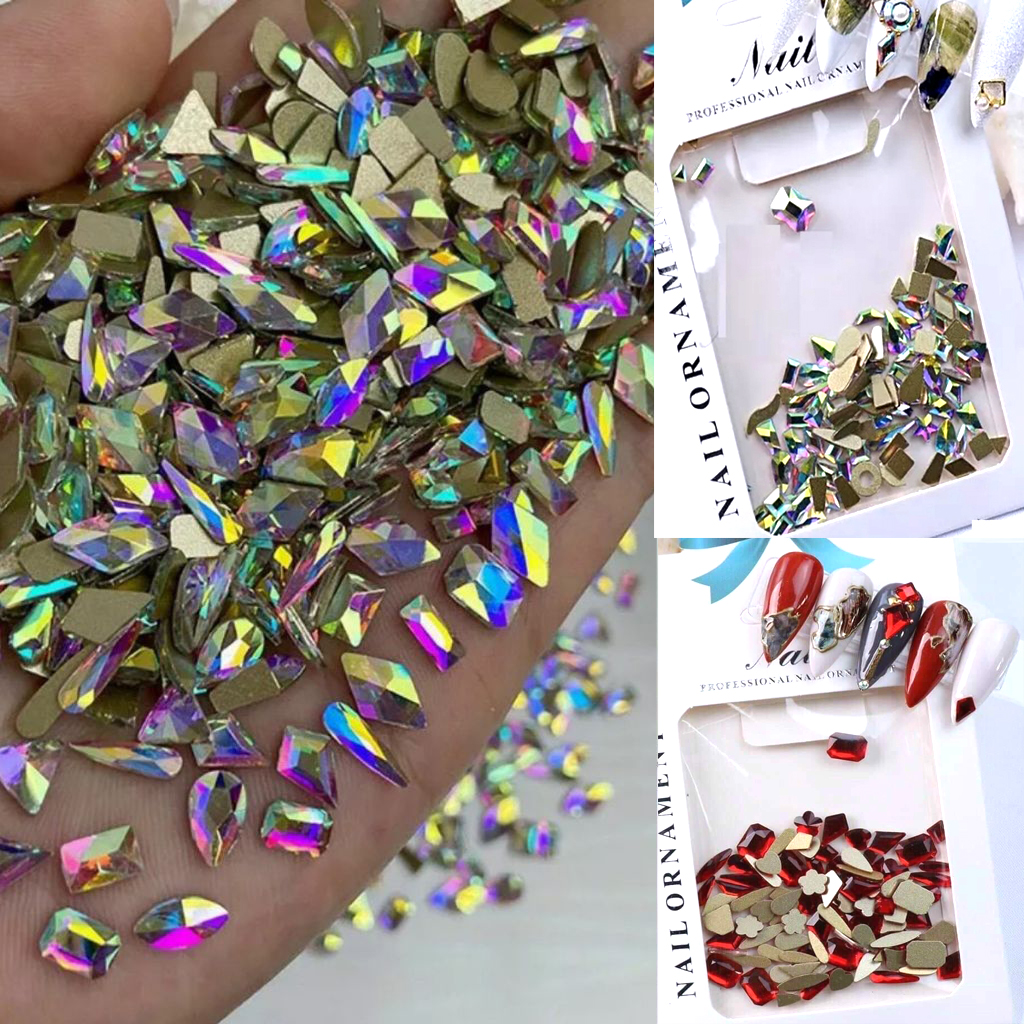 Túi đá khối chân bằng trang trí móng làm đẹp nail shop HNnail