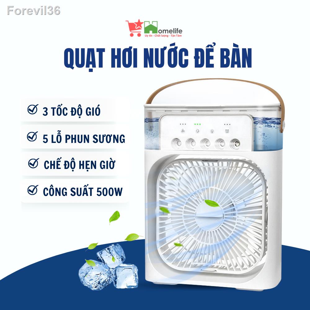 Quạt Điều Hoà Hơi Nước Mini, Quạt Hơi Nước Làm Mát Để Bàn 3 Chế Độ Gió Dung Tích Bình Chứa Nước 600ml Quạt Hơi Nước Tích Hợp Đèn Led quạt điều hòa quạt hơi nước quạt hơi nước làm lạnh quạt điều hoà hơi nước quạt
