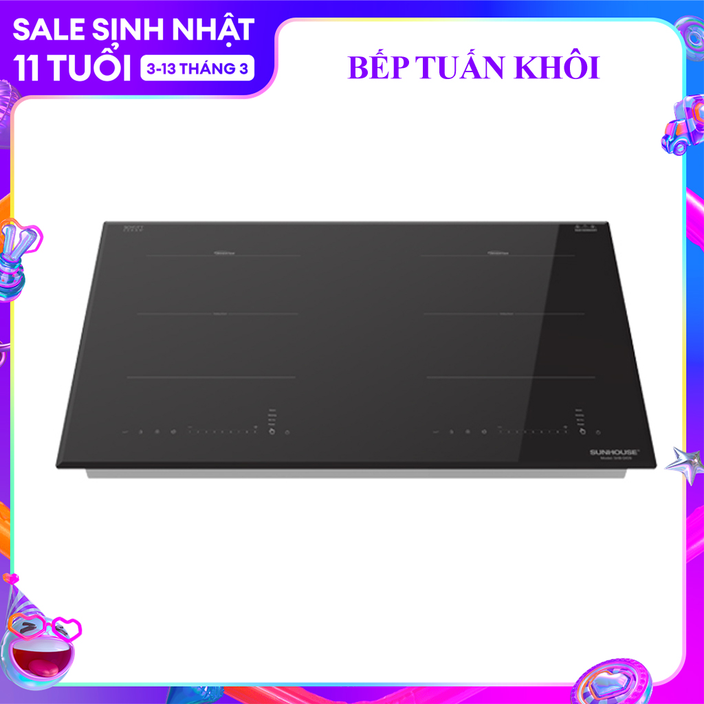 Bếp điện từ đôi Sunhouse SHB DI09 - Bảo hành 2 năm